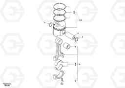 60289 Connecting rod and piston EC55 SER NO 3001 -, Volvo Construction Equipment