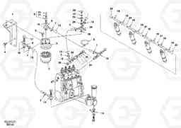 36532 Fuel pipes, fuel injec.pump-fuel filter EC55 SER NO 3001 -, Volvo Construction Equipment