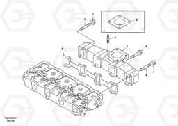 39424 Exhaust manifold EC55 SER NO 3001 -, Volvo Construction Equipment
