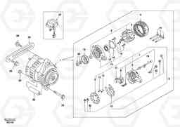 60292 Alternator with assembling details EC55 SER NO 3001 -, Volvo Construction Equipment