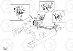 41858 Turning joint line, turning joint to travel motor EC55 SER NO 3001 -, Volvo Construction Equipment