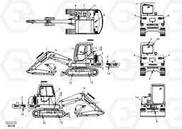 38002 Decal, outer location EC55 SER NO 3001 -, Volvo Construction Equipment
