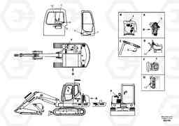 40210 Decal, inner location EC55 SER NO 3001 -, Volvo Construction Equipment