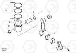 35835 Connecting rod and piston EW170 & EW180 SER NO 3031-, Volvo Construction Equipment