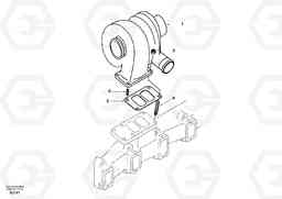 44521 Turbocharger with fitting parts EW170 & EW180 SER NO 3031-, Volvo Construction Equipment