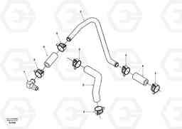 45208 Charge air cooler, plumbing EW170 & EW180 SER NO 3031-, Volvo Construction Equipment