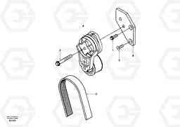 33197 Automatic belt tensioner with fitting parts EW170 & EW180 SER NO 3031-, Volvo Construction Equipment