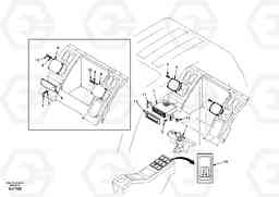96998 Cassette radio recorder with mounting details EW170 & EW180 SER NO 3031-, Volvo Construction Equipment