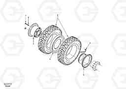 20941 Wheel and tire EW170 & EW180 SER NO 3031-, Volvo Construction Equipment