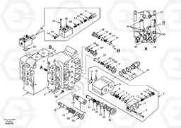 96136 Main control valve, relief valve and dipper arm holding EW170 & EW180 SER NO 3031-, Volvo Construction Equipment