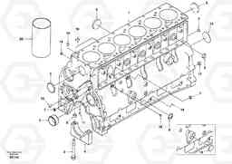 9877 Cylinder block EW170 SER NO 3031-, Volvo Construction Equipment
