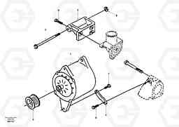 47480 Alternator with assembling details EW170 SER NO 3031-, Volvo Construction Equipment