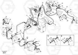 6110 Hydraulic system, lower brake line EW170 SER NO 3031-, Volvo Construction Equipment