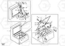 35037 Tool box, cowl EW170 SER NO 3031-, Volvo Construction Equipment