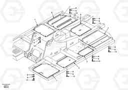 32182 Hatches under engine, hydr.pumps, cooler, m.valve and fuel tank. EW170 SER NO 3031-, Volvo Construction Equipment