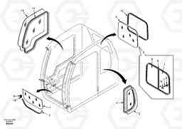 32201 Windows EW170 SER NO 3031-, Volvo Construction Equipment