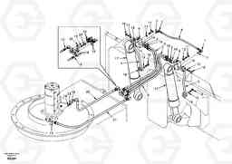 32128 Working hydraulic, rear dozer blade EW170 SER NO 3031-, Volvo Construction Equipment