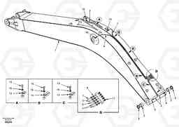 76778 Boom and grease piping, mono EW170 SER NO 3031-, Volvo Construction Equipment