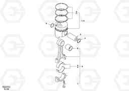 60301 Connecting rod and piston EC55 SER NO 5001-, Volvo Construction Equipment