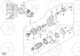 36199 Starter motor, mounting EC55 SER NO 5001-, Volvo Construction Equipment