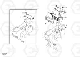 66565 Cassette radio recorder with mounting details EC55 SER NO 5001-, Volvo Construction Equipment