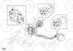 19256 Turning joint line, turning joint to travel motor EC55 SER NO 5001-, Volvo Construction Equipment