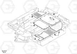 16661 Hatches under engine, hydr.pumps, cooler, m.valve and fuel tank. EC55 SER NO 5001-, Volvo Construction Equipment