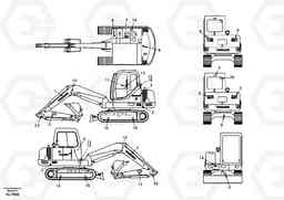 43200 Decal, outer location EC55 SER NO 5001-, Volvo Construction Equipment