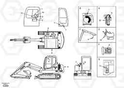 18858 Decal, inner location EC55 SER NO 5001-, Volvo Construction Equipment