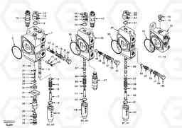 1888 Main control valve, boom 1 and bucket and dipper arm 2 and outlet. EC55 SER NO 5001-, Volvo Construction Equipment