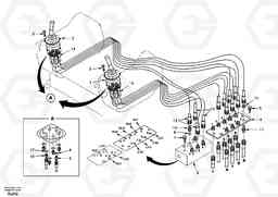 49833 Servo system, control valve to remote control valve EC55 SER NO 5001-, Volvo Construction Equipment