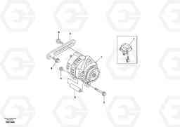 60316 Alternator with assembling details EW55 SER NO 5630-, Volvo Construction Equipment