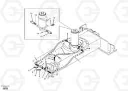 77243 Turning joint line, turning joint to travel motor EW55 SER NO 5630-, Volvo Construction Equipment