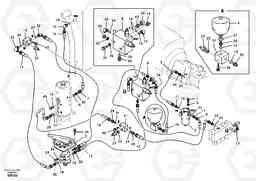 48001 Hydraulic system, upper brake line EW55 SER NO 5630-, Volvo Construction Equipment