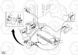 44318 Hydraulic system, steering line EW55 SER NO 5630-, Volvo Construction Equipment