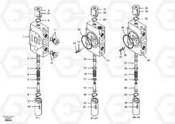 31634 Main control valve, travel straight forward and dipper arm 1 and boom 2. EW55 SER NO 5630-, Volvo Construction Equipment