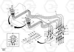 19437 Servo system, control valve to remote control valve EW55 SER NO 5630-, Volvo Construction Equipment