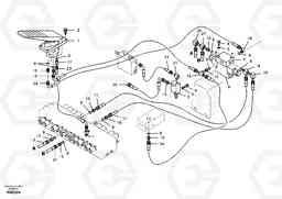 80785 Servo system, control valve to remote control valve pedal EW55 SER NO 5630-, Volvo Construction Equipment