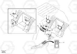 100356 Cassette radio recorder with mounting details EC150, Volvo Construction Equipment