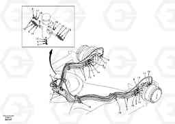 61931 Turning joint line, turning joint to travel motor EC150, Volvo Construction Equipment