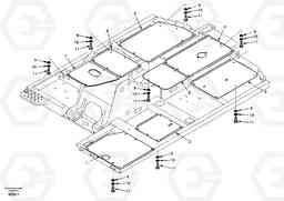 10238 Hatches under engine, hydr.pumps, cooler, m.valve and fuel tank. EC150, Volvo Construction Equipment