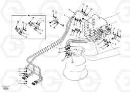 35989 Hydraulic system, control valve to boom and swing EC150, Volvo Construction Equipment