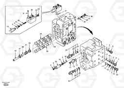 58699 Main control valve, boom and bucket and travel Rh EC150, Volvo Construction Equipment