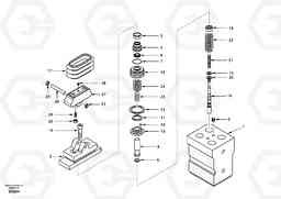 50808 Remote control valve pedal, travel motor EC150, Volvo Construction Equipment