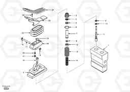 50809 Working hydraulic, remote control valve pedal for hammer and shear EC150, Volvo Construction Equipment