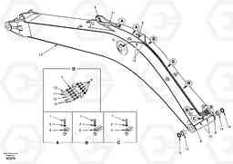 46277 Boom and grease piping, mono EC150, Volvo Construction Equipment