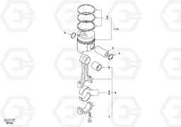 60307 Connecting rod and piston EC55 SER NO 20001-, Volvo Construction Equipment