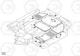 16465 Hatches under engine, hydr.pumps, cooler, m.valve and fuel tank. EC55 SER NO 20001-, Volvo Construction Equipment