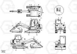 43207 Decal, outer location EC55 SER NO 20001-, Volvo Construction Equipment
