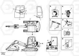 11556 Decal, inner location EC55 SER NO 20001-, Volvo Construction Equipment